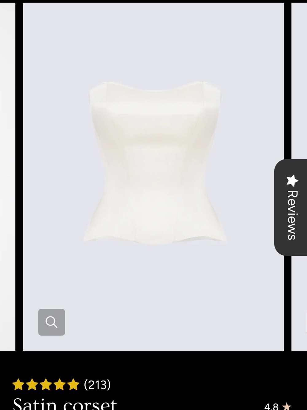 Perfect Corset NY Satin Corset Top in Ivory